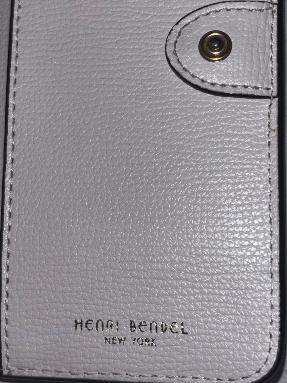 Henri Bendel Floral Applique Phone Wallet Crossbody Ivory Leather 3D - Picture 5 of 11